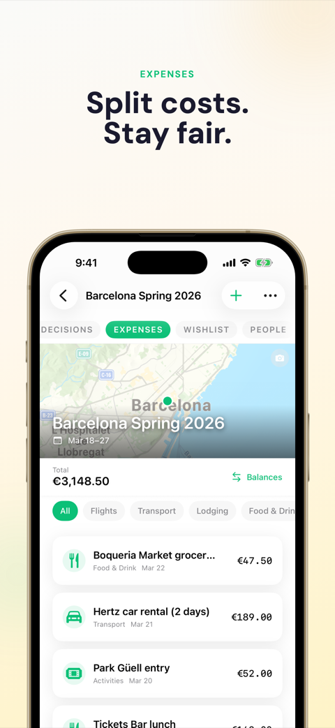 Split expenses fairly