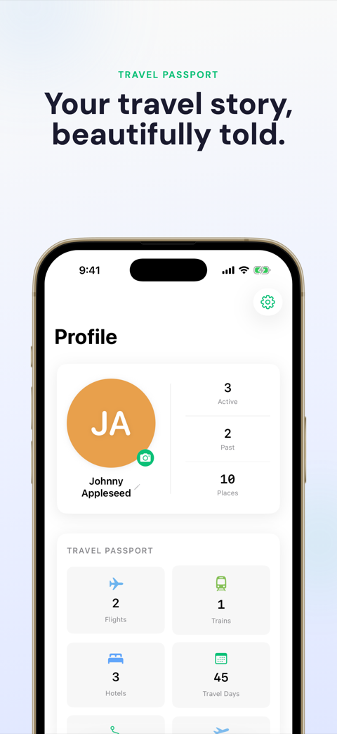 Travel passport with milestones
