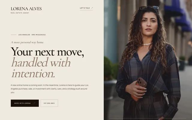 Sold with Lorena website screenshot